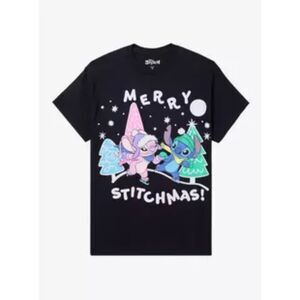Stitch Christmas tee Size small Disney